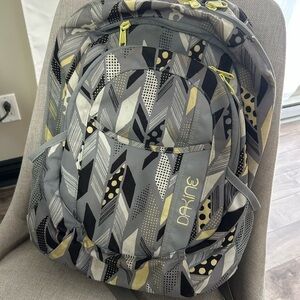 Dakine Patterned Gray and Black Backpack